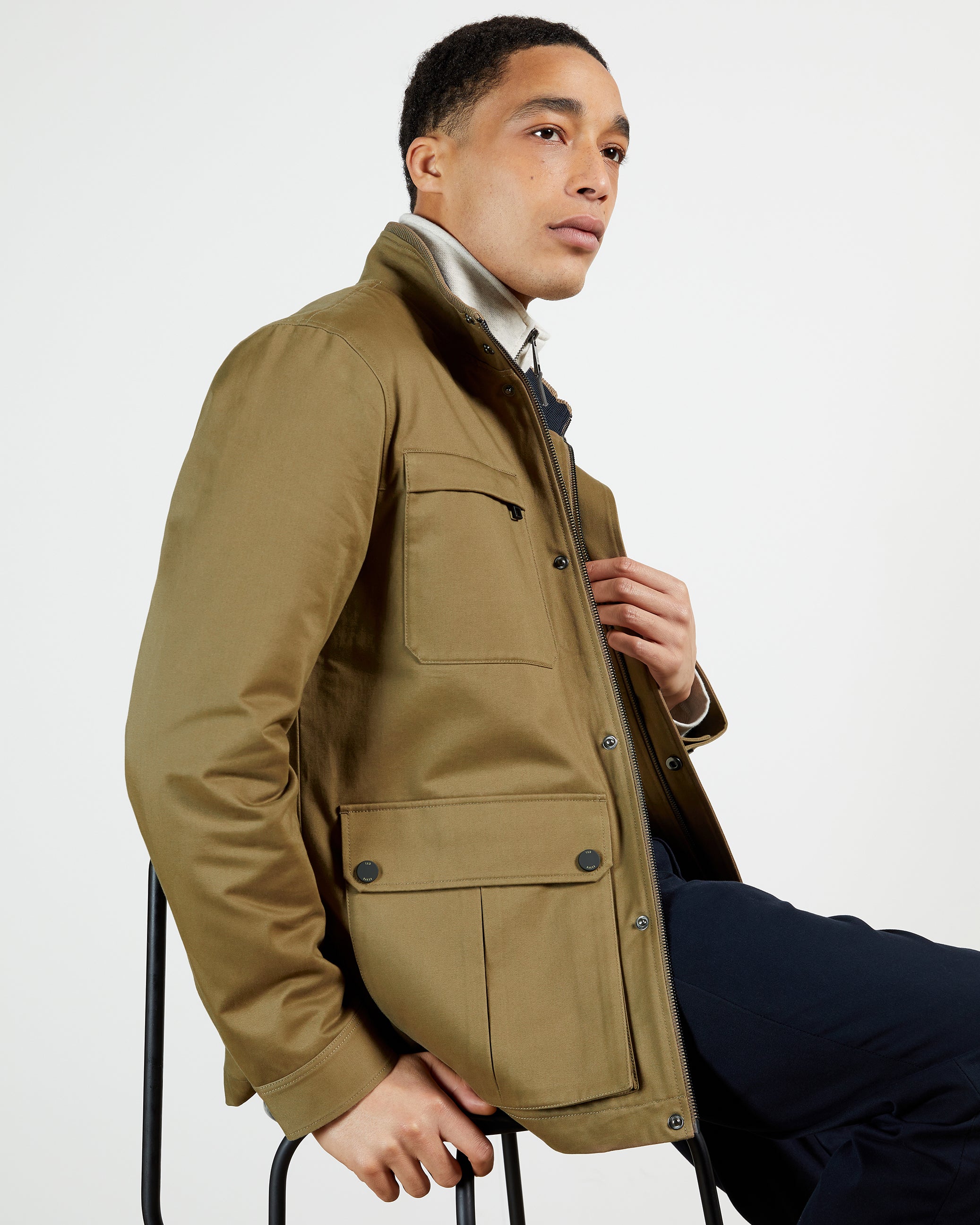 Utility Jacket Ted Baker Khaki Jacket Buy Khaki Green Cotton